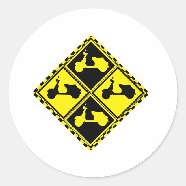 Scooter Mania! Runt Klistermärke (Framsida)