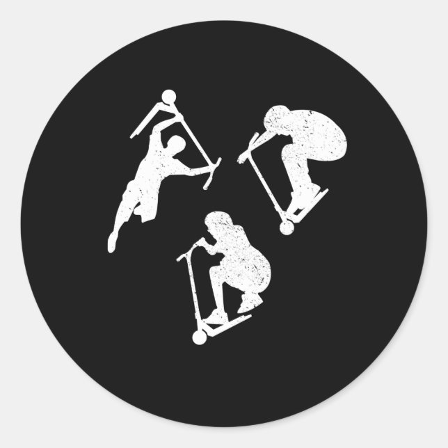 Scooter Master Runt Klistermärke (Framsida)