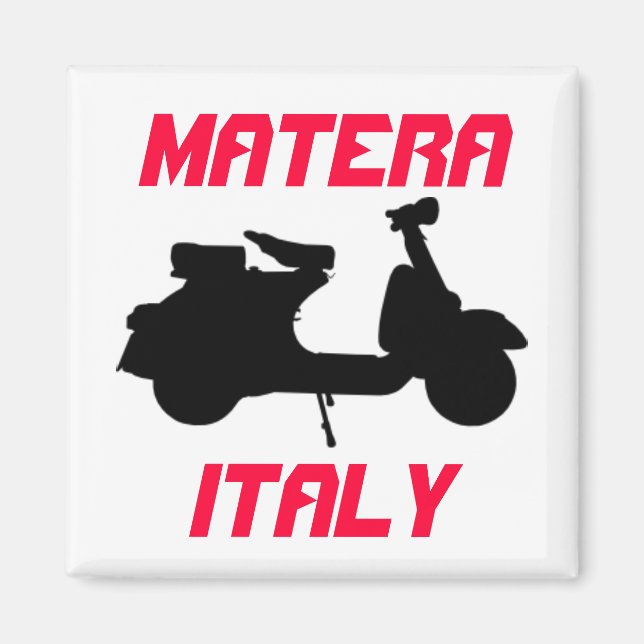 Scooter, Matera, Italien Magnet (Framsidan)