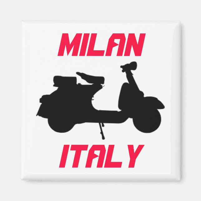 Scooter, Milano, Italien Magnet (Framsidan)