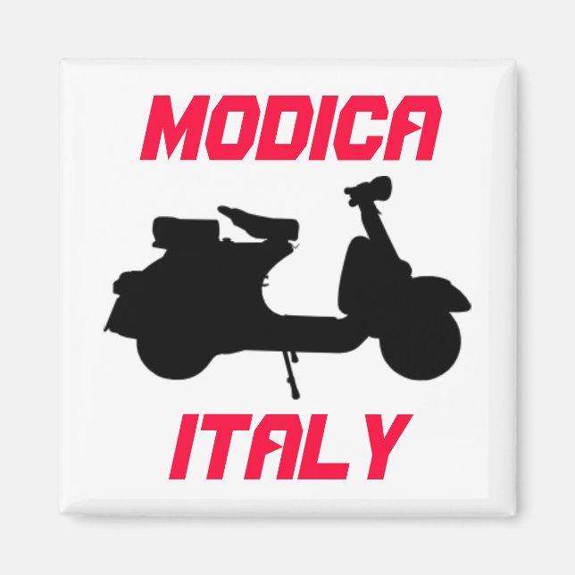 Scooter, Modica, Italien Magnet (Framsidan)