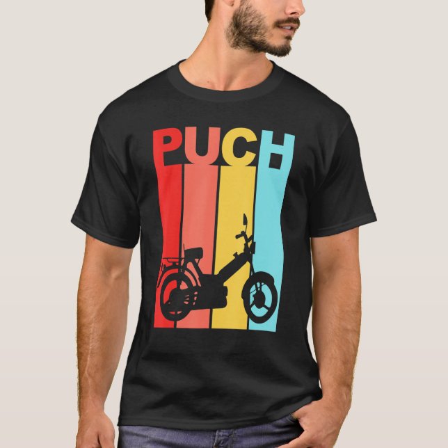 Scooter Moped Puch Maxi Scooter T Shirt (Framsida)