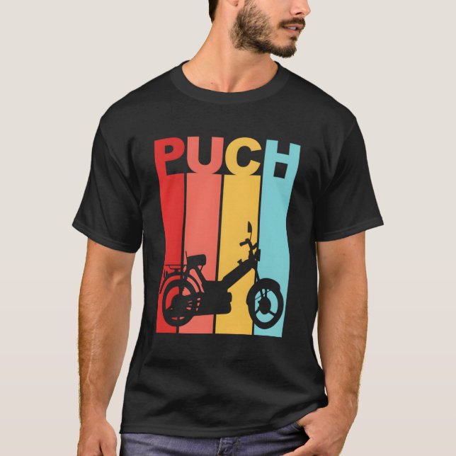 Scooter Moped Puch Maxi Scooter T Shirt (Framsida)