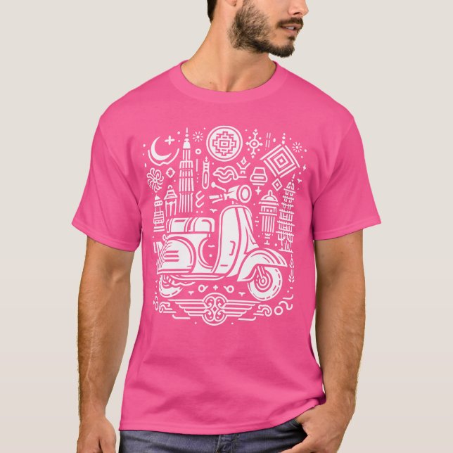Scooter Night City vän T Shirt (Framsida)
