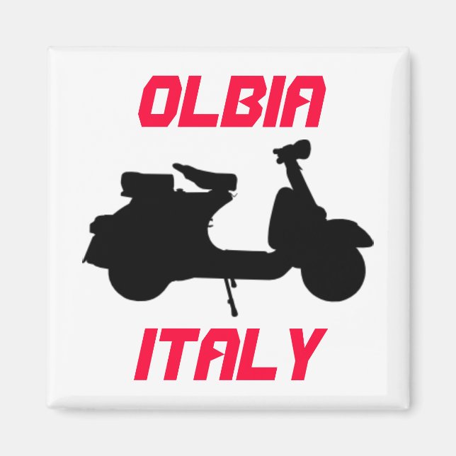 Scooter, Olbia, Italien Magnet (Framsidan)