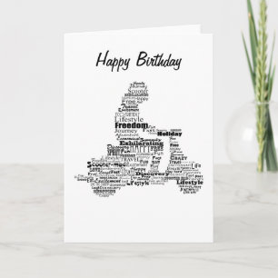 Scooter ord-samlingskort för hälsning kort