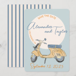 Scooter på Italien Bröllop Inbjudningar