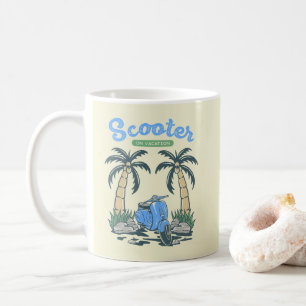 Scooter på vacation kaffemugg