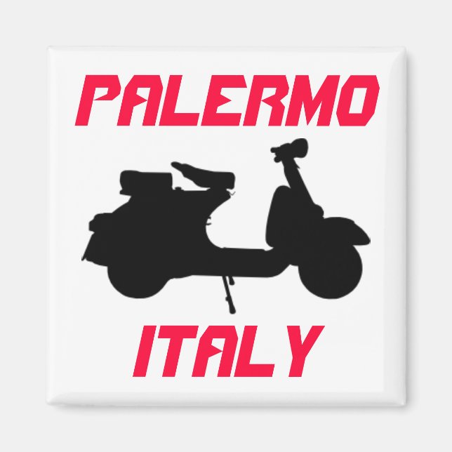 Scooter, Palermo, Italien Magnet (Framsidan)