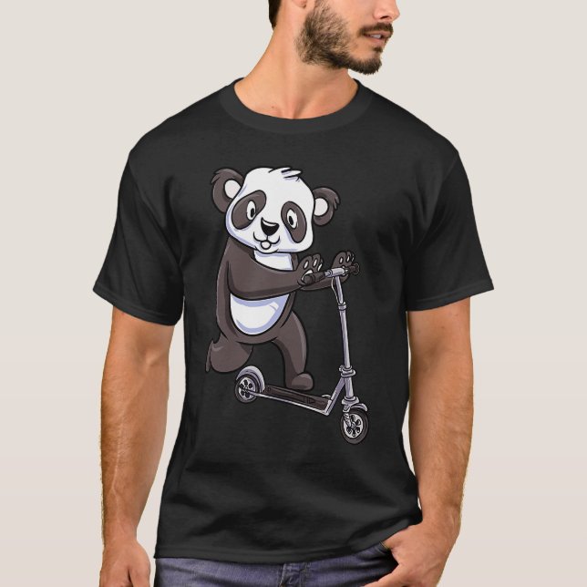 Scooter Panda T Shirt (Framsida)