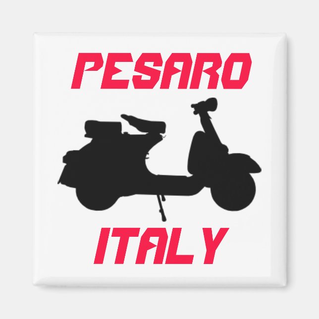 Scooter, Pesaro, Italien Magnet (Framsidan)