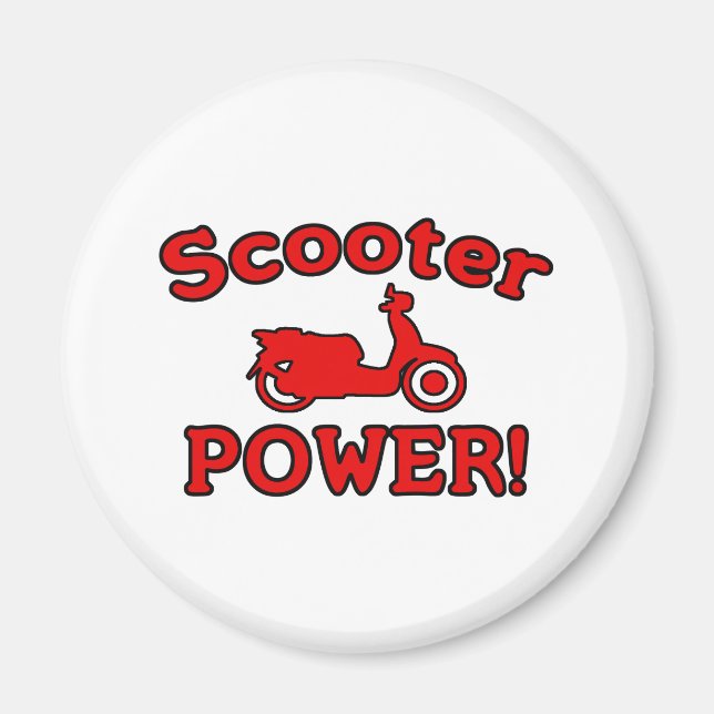 Scooter POWER! Magnet (Framsidan)