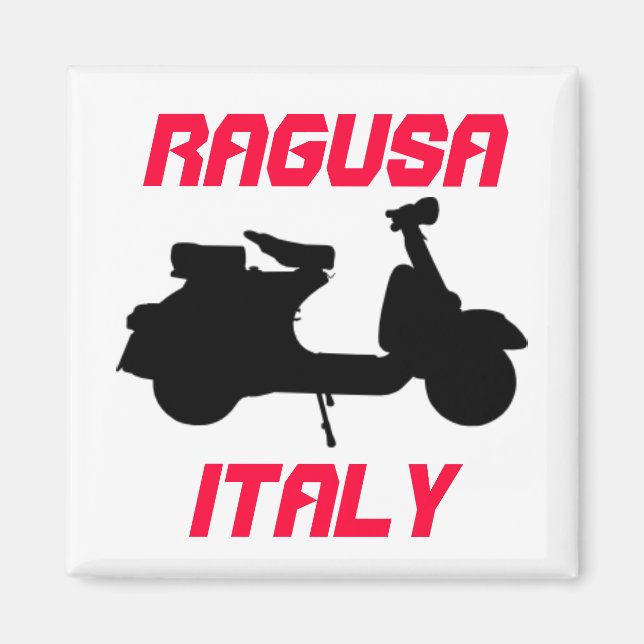 Scooter, Ragusa, Italien Magnet (Framsidan)