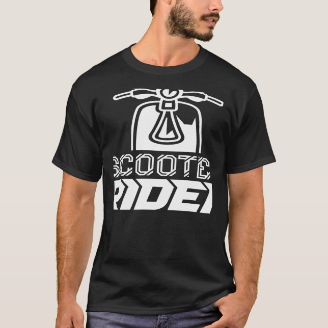 Scooter Rider Driving Saying Moped Driver T Shirt (Framsida)