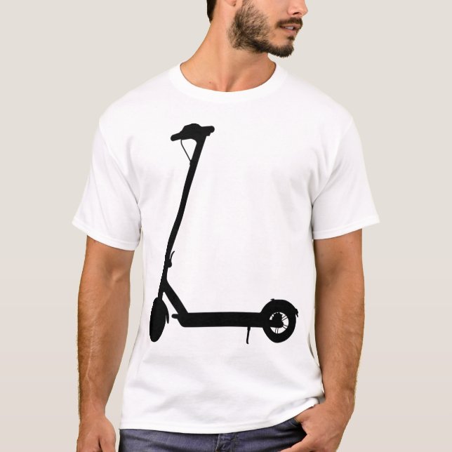 Scooter Riding Roligt Leisure Electric Scooter Bik T Shirt (Framsida)