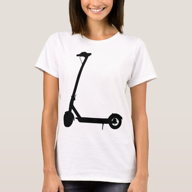 Scooter Riding Roligt Leisure Electric Scooter Bik T Shirt (Framsida)