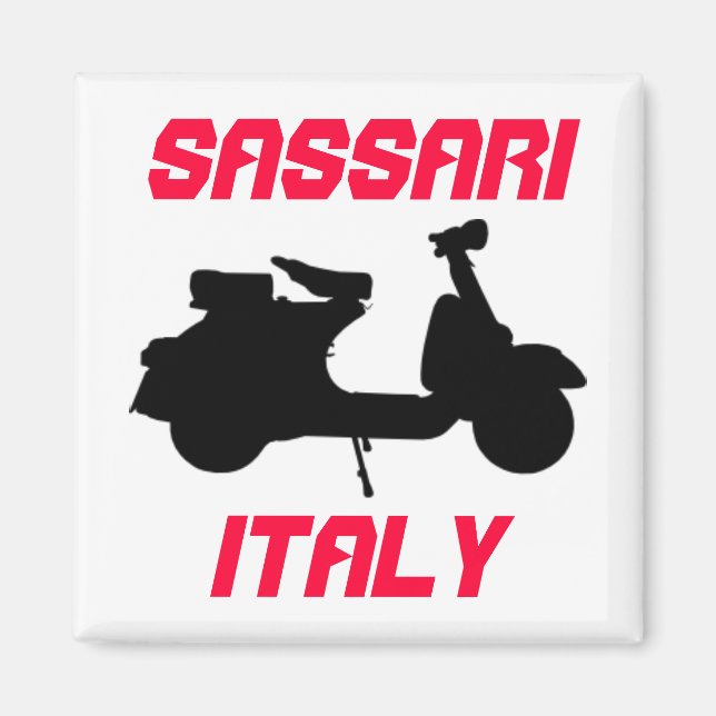 Scooter, Sassari, Italien Magnet (Framsidan)