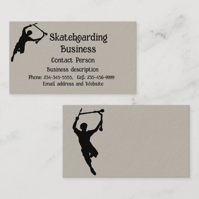 Scooter Scooting Fitness Visitkort (Fram/baksida)