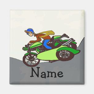 Scooter, sidecar, lägg till namn magnet