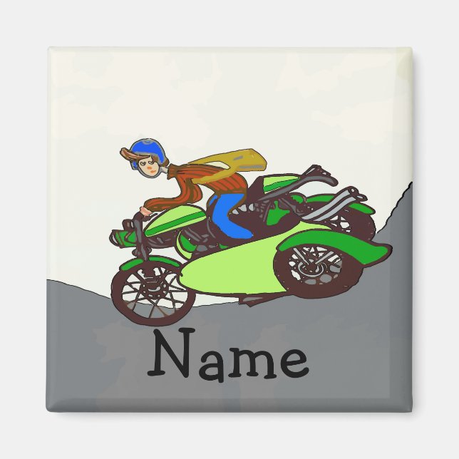 Scooter, sidecar, lägg till namn magnet (Framsidan)