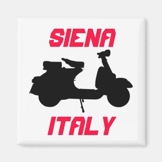 Scooter, Siena, Italien Magnet (Framsidan)