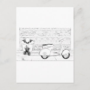 Scooter Skin Vykort