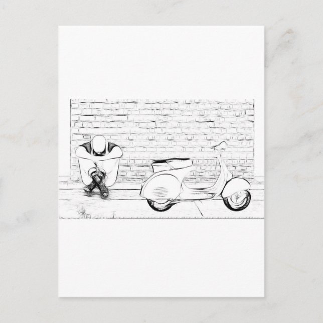 Scooter Skin Vykort (Framsida)