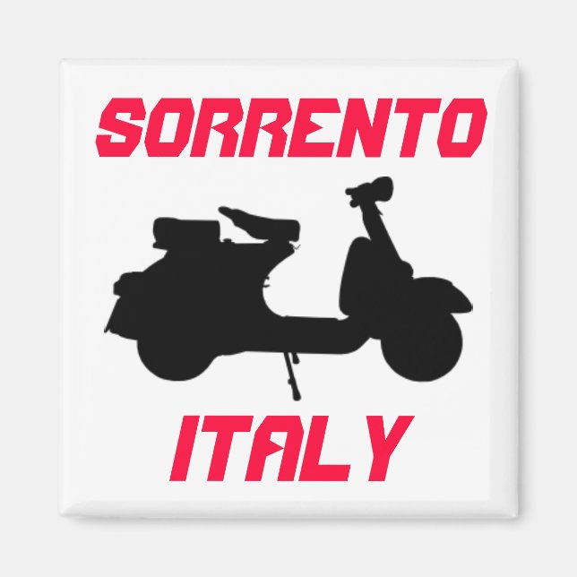Scooter, Sorrento, Italien Magnet (Framsidan)