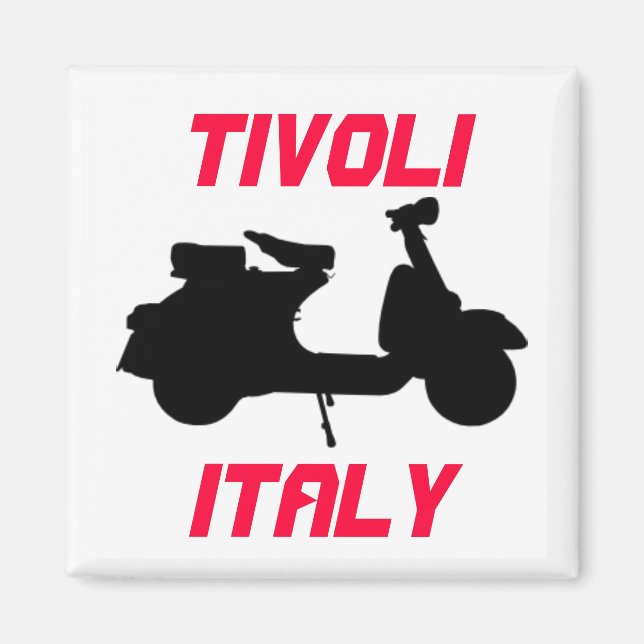Scooter, Tivoli, Italien Magnet (Framsidan)