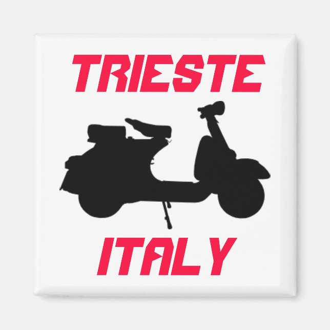 Scooter, Trieste, Italien Magnet (Framsidan)