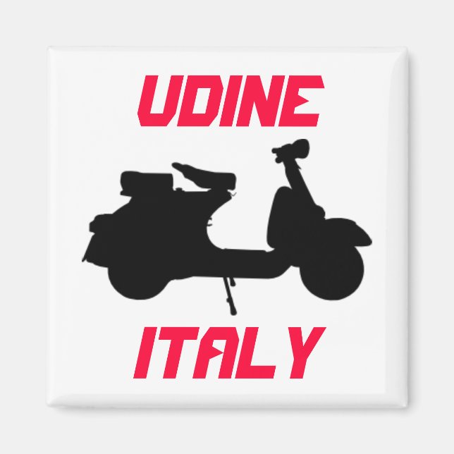 Scooter, Udine, Italien Magnet (Framsidan)