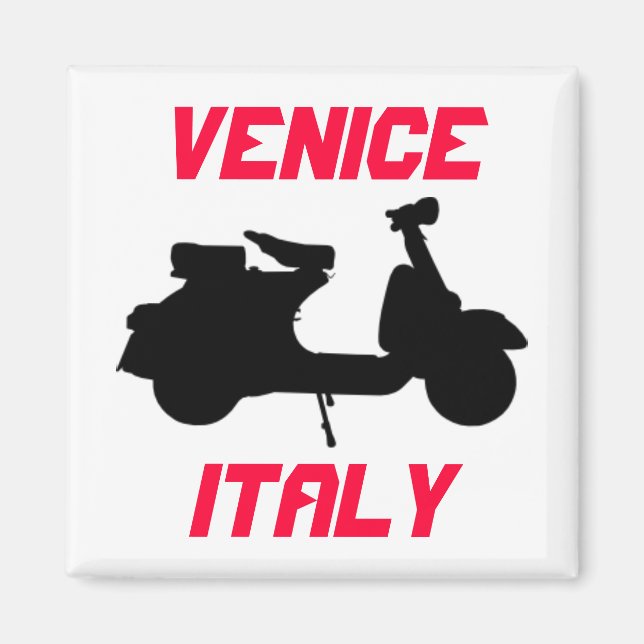 Scooter, Venedig, Italien Magnet (Framsidan)