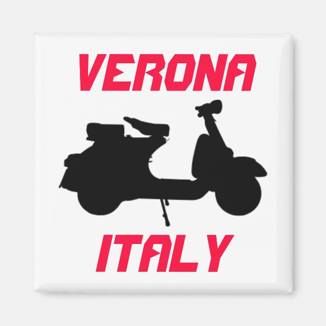 Scooter, Verona, Italien Magnet (Framsidan)