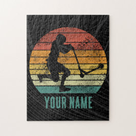 Scooter Vintage Solnedgång Retro E-Scooter-design Pussel