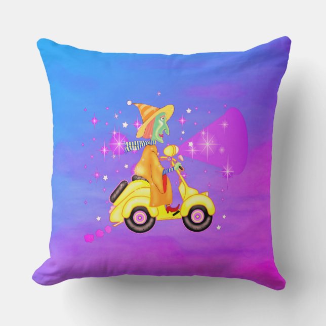 Scooter Witch Dekorativ kudde (Framsida)