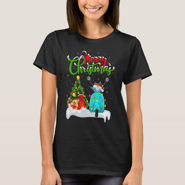 Scooter   Xmas Decorations Santa Scooter Christmas T Shirt (Framsida)