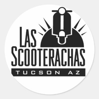 Scooterachas Stickers Runt Klistermärke