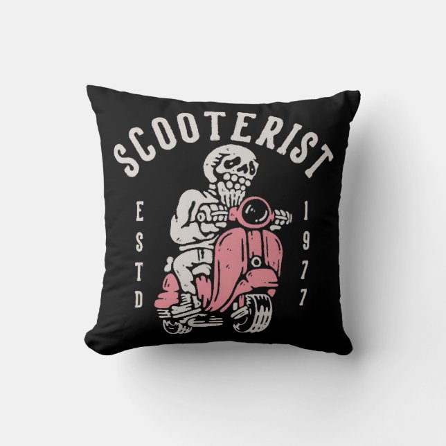 scooterist din slogan här kudde (Framsida)