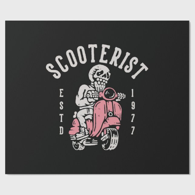 scooterist din slogan här presentpapper (Platt)