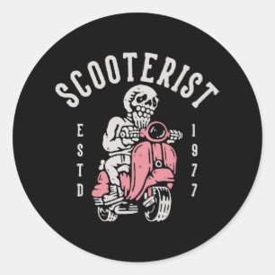 scooterist din slogan här runt klistermärke