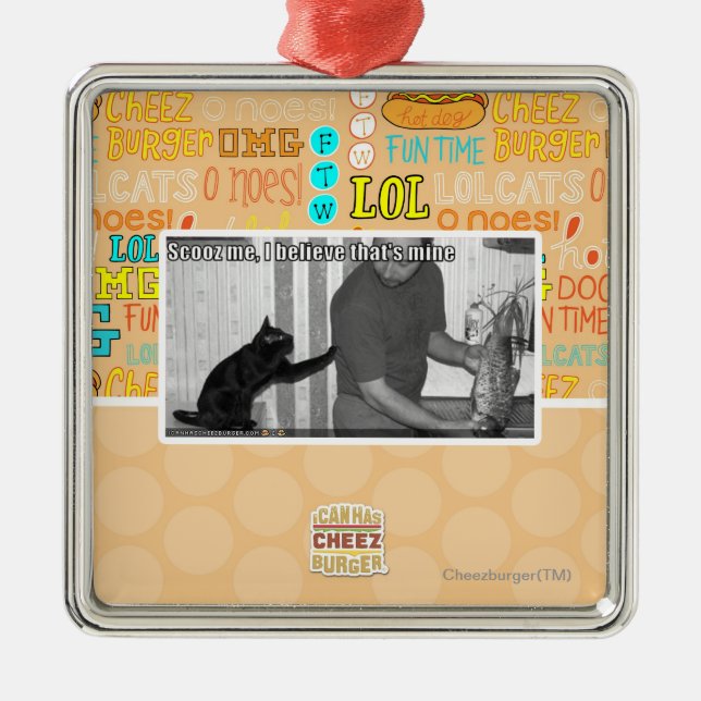 Scooz mig, tror jag som är min julgransprydnad metall (Framsidan)