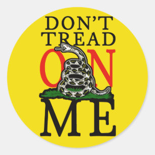 Scope Cap Sticker, Gadsden, Stil 1 Runt Klistermärke