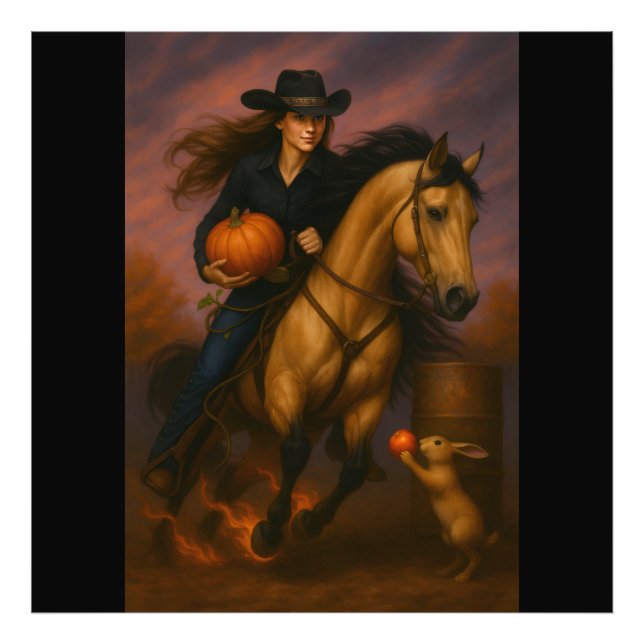 Scorching Fast Barrel Racing Team! Fototryck (Framsidan)