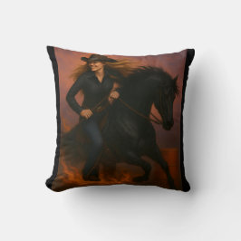 Scorching Fast Barrel Racing Team Throw Pillow Kudde