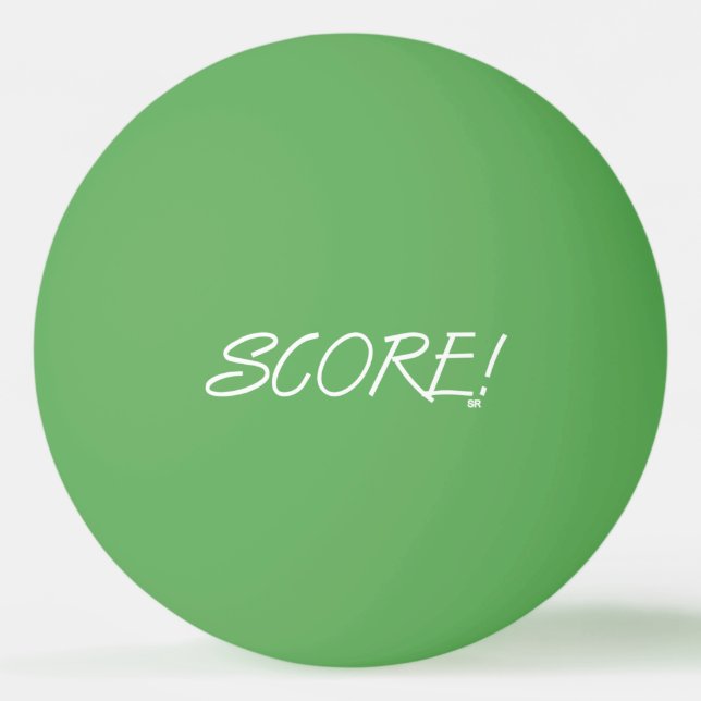 Score 1-star green white ping pong ball pingisboll (Framsidan)