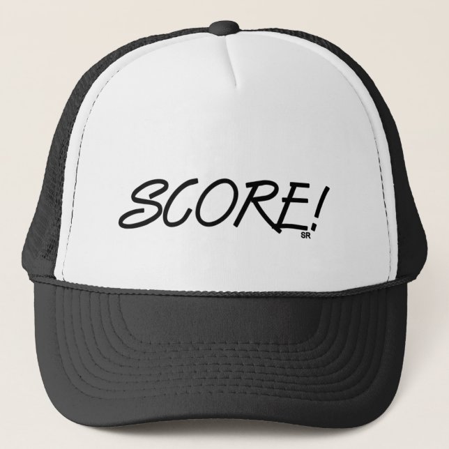 Score black white black foam trucker hat keps (Framsida)