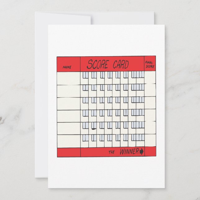 Score Card Inbjudningar (Framsida)