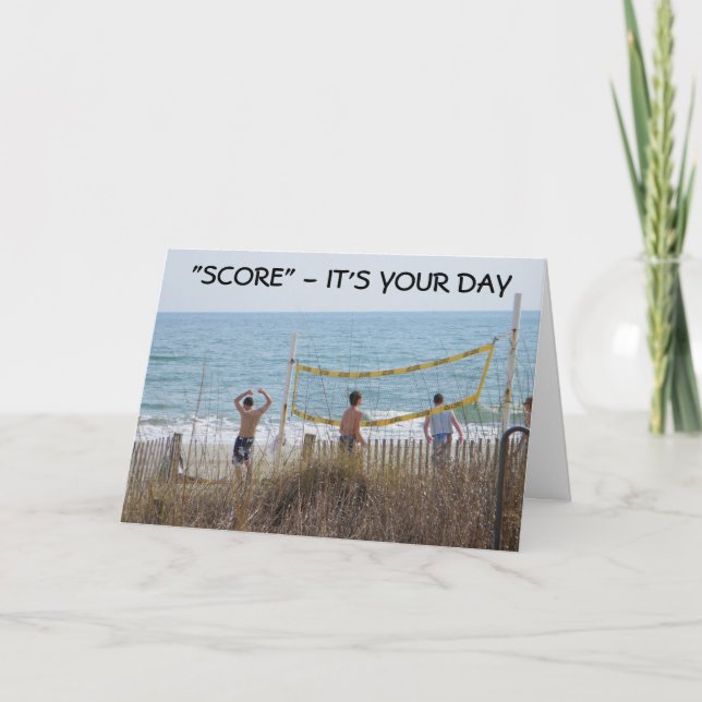 "SCORE" - DET ÄR DIN DAG (BIRTHDAY) KORT (Framsida)
