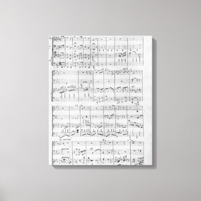 Score for trio for piano, violin and violoncello canvastryck (Framsida)