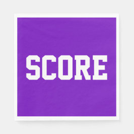 SCORE Fun Sporty White Athletic Text On Bright Red Pappersservett